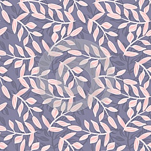 Seamless vector naturel pattern with hand drawn branches