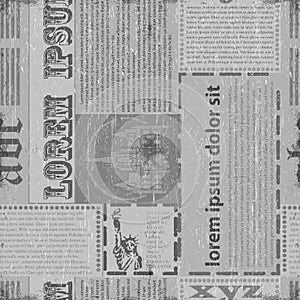 Seamless vector newspaper background seamless