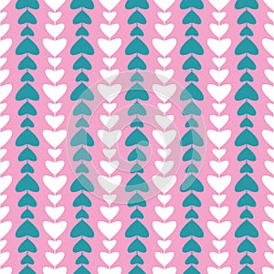 Seamless vector pattern with abstract hearts