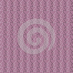 Seamless vector pattern with abstract hearts. Background for Valentine`s Day and wedding.