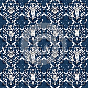 seamless vector pattern with arabesques and vintage print. design for interior, textile, packaging