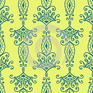 Seamless vector pattern. Background in the oriental style.