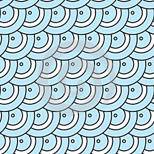 Seamless vector pattern background. Stylish, funny and modern graphic texture. Funny blue children pattern. Blue circles in a cha