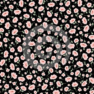 Seamless vector pattern of a beautiful flower,