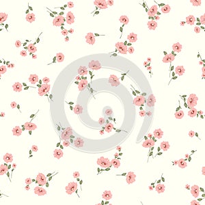 Seamless vector pattern of a beautiful flower,