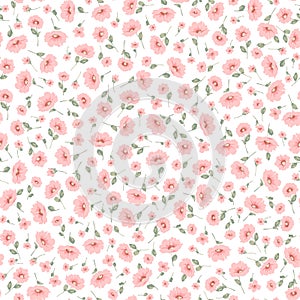 Seamless vector pattern of a beautiful flower,