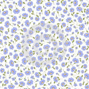 Seamless vector pattern of a beautiful flower,