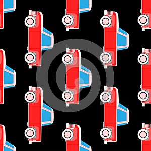 Seamless vector pattern with cars