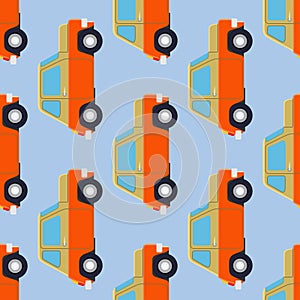 Seamless vector pattern with cars