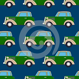 Seamless vector pattern with cars