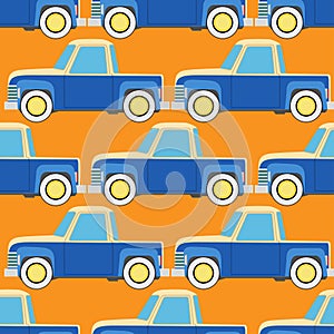 Seamless vector pattern with cars