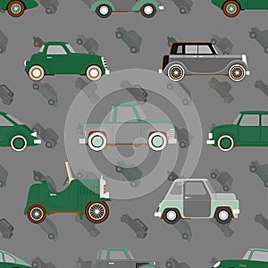 Seamless vector pattern with cars