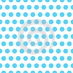 Seamless vector pattern. Circles ornament. Polka dots background. Blue and white colors. Endless design. Print for