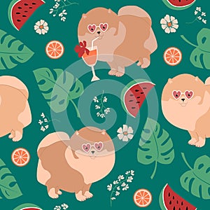 Seamless vector pattern of dogs