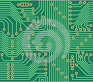 Seamless vector pattern - electronic circuit board background