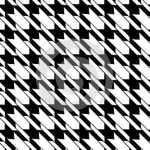 Seamless vector pattern - Elegant, timeless houndstooth pattern in black and white