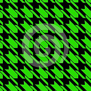 Seamless vector pattern - Very popular, elegant, timelessly fashionable houndstooth pattern in green and black photo