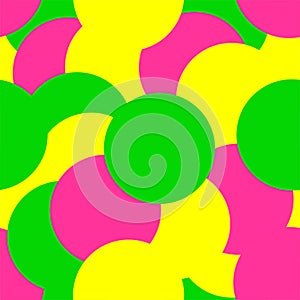 Seamless vector pattern - fashionable neon camouflage in the colors pink, green and yellow in a 70s retro style