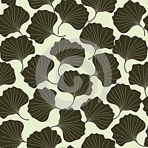 Seamless vector pattern hand draw abstract flowers on light background. Template for wallpaper, textile, backdrops.