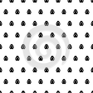 Seamless vector pattern with insects, symmetrical background with decorative black and white ladybugs,