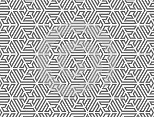 INTERWEAVING SEAMLESS VECTOR PATTERN. TESSELATION STRIPED TEXTURE photo