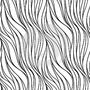 Seamless vector pattern with lines. Abstract nature eco ba