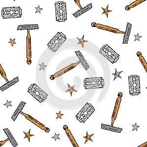 Seamless vector pattern with man symbols.