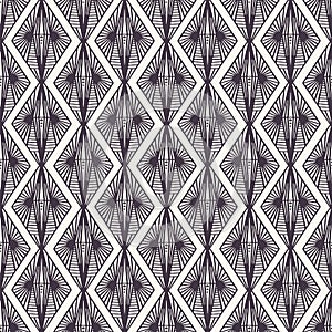 Seamless vector pattern. Modern geometric hand drawn diamond damask. Repeating abstract linear line background. Abstract