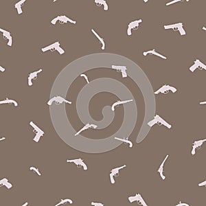 Seamless vector pattern with Pistols