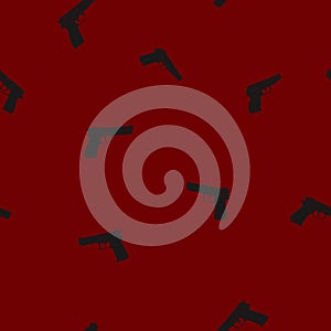 Seamless vector pattern with Pistols