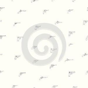 Seamless vector pattern with Pistols