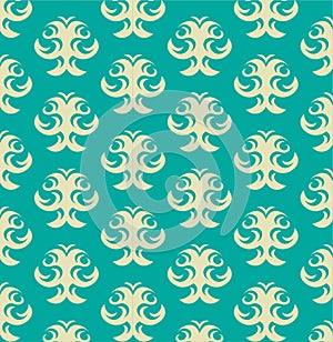 Seamless vector pattern resembling a tree