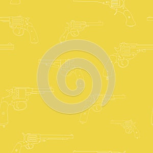 Seamless vector pattern with Revolvers