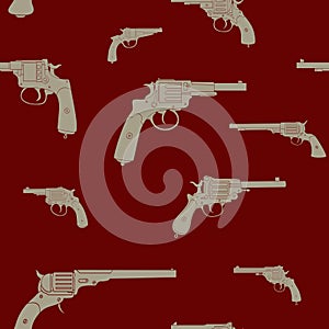 Seamless vector pattern with Revolvers