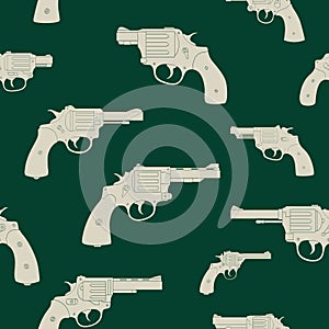 Seamless vector pattern with Revolvers