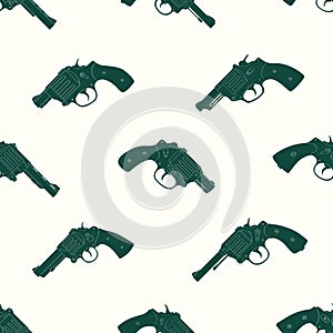 Seamless vector pattern with Revolvers