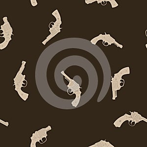 Seamless vector pattern with Revolvers