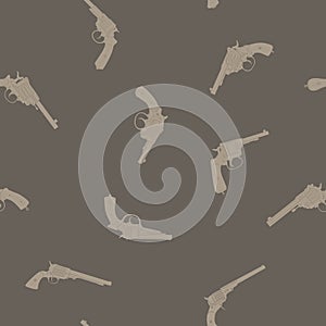 Seamless vector pattern with Revolvers