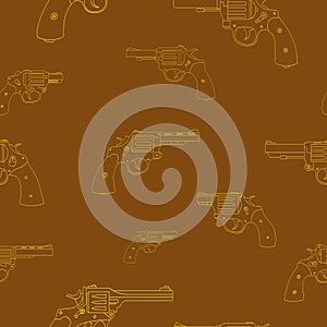 Seamless vector pattern with Revolvers