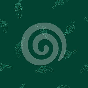 Seamless vector pattern with Revolvers