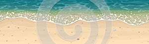 Seamless vector pattern of sea sand beach