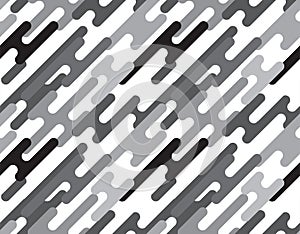 OVERLAPPING ROUNDED DIAGONAL LINES. SEAMLESS VECTOR PATTERN