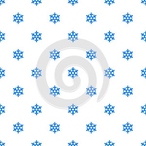 Seamless vector pattern with snowflakes. Blue seasonal winter background with decorative elements. Graphic illustration.winter