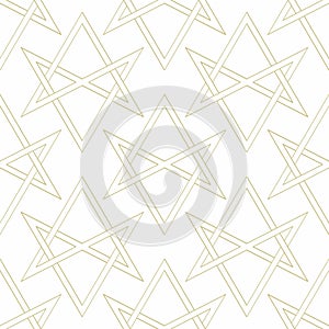 Seamless vector pattern with Unicursal hexagram