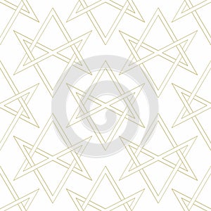 Seamless vector pattern with Unicursal hexagram