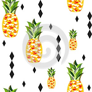 Seamless vector pineapple pattern