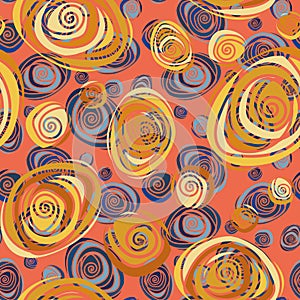 Seamless vector psychedelic pattern in vibrant colors