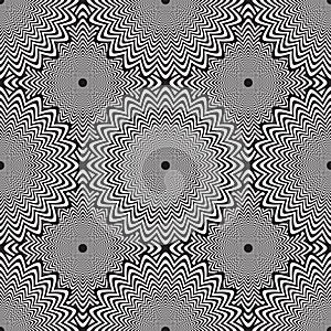 Seamless Vector Retro Psychedelic Pattern