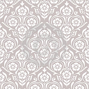 Seamless vector rich damask wallpaper pattern design