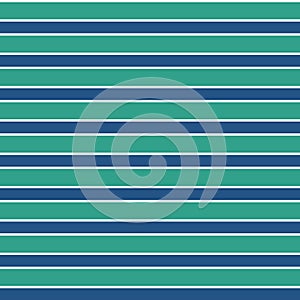 Seamless vector stripe vintage pattern with colored horizontal parallel stripes in navy, green and white background photo